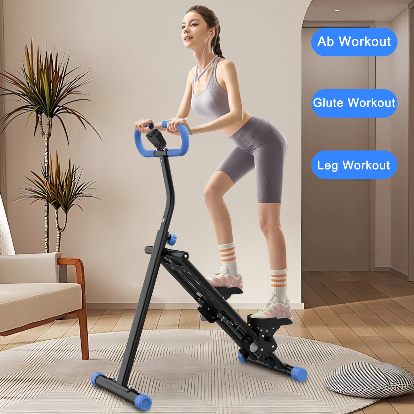 Vertical Climber Workout Machine with Resistance - Black