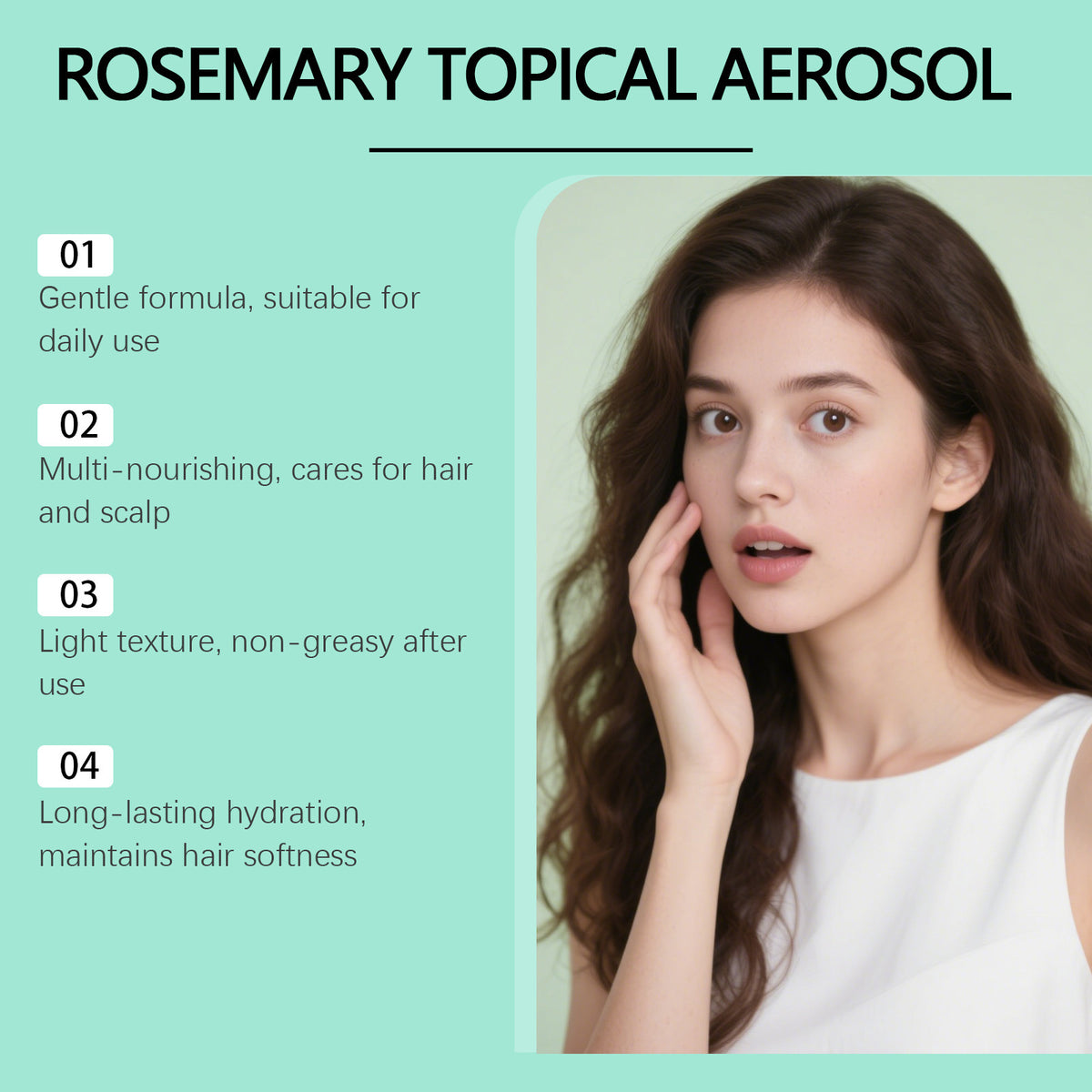 Rosemary Hair Spray 60ml Natural Hair Styling & Nourishing Spray