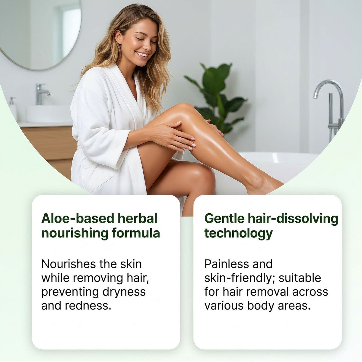 Aloe Herbal Hair Removal Cream 100g - Skin Care & Body Depilatory
