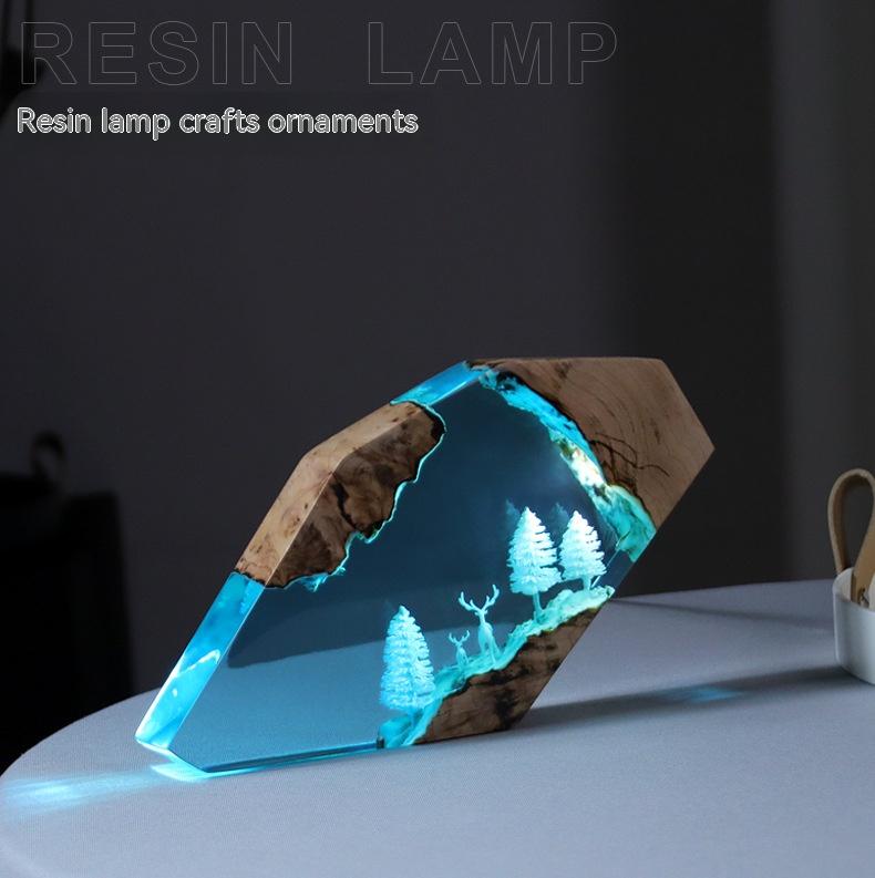 Wooden Shipwreck Octopus Night Light - Desktop Art Decoration Gift