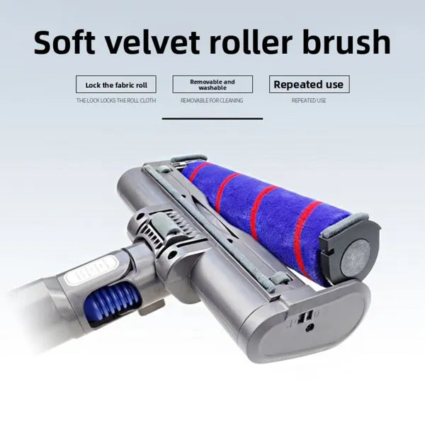 Replacement Turbo Brush Head for Dyson V6 Vacuum - Hard Floor & Carpet Cleaner