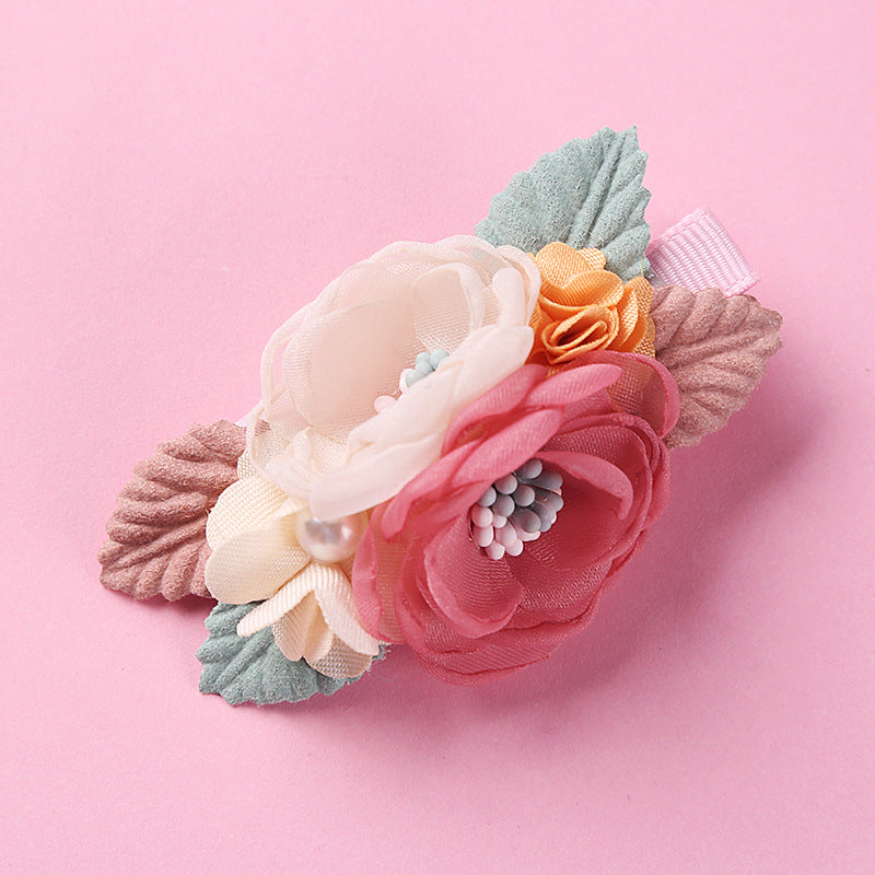 Children's Flower Hair Clip - Pearl Finish