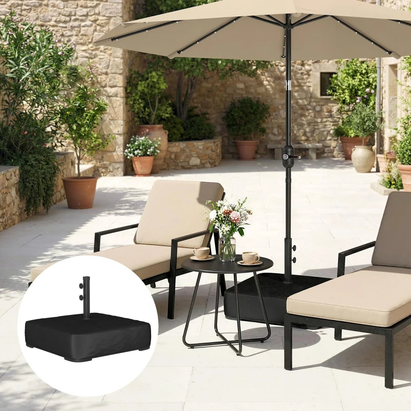 Garden Parasol Base 176 Lbs Sand Filled Heavy Duty Stand For