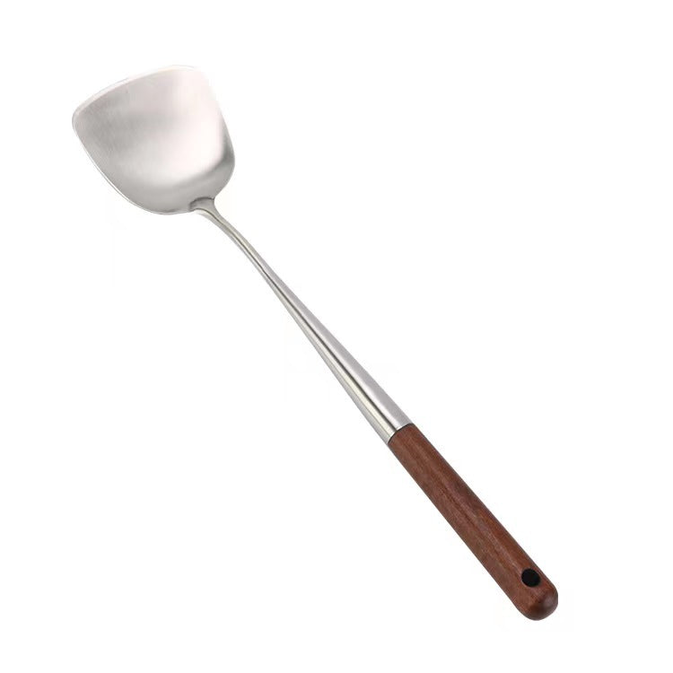 Stainless Steel Kitchen Utensil Set with Rosewood Handles - 4 Pieces