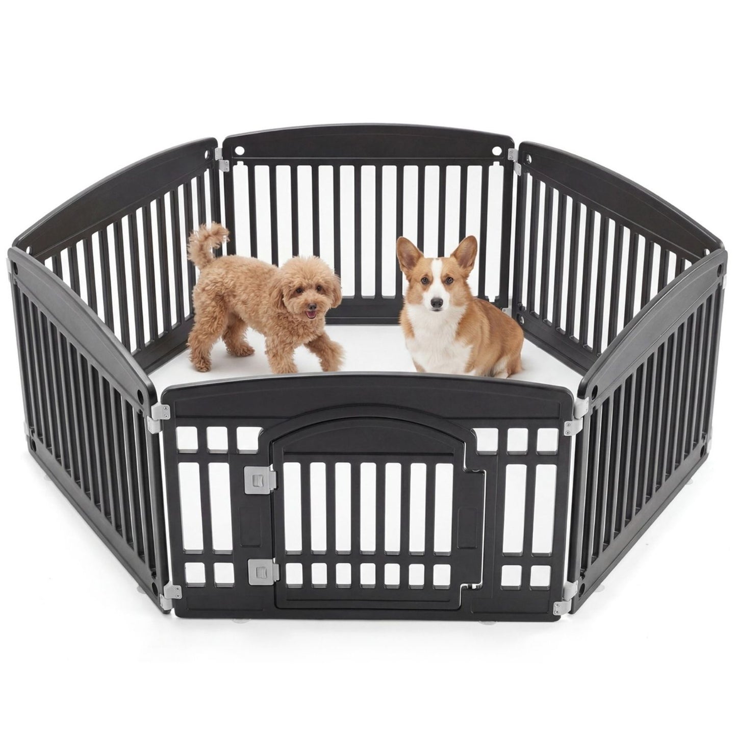 Indoor Outdoor Dog Playpen - Portable Foldable Pet Fence for Small & Medium Dogs