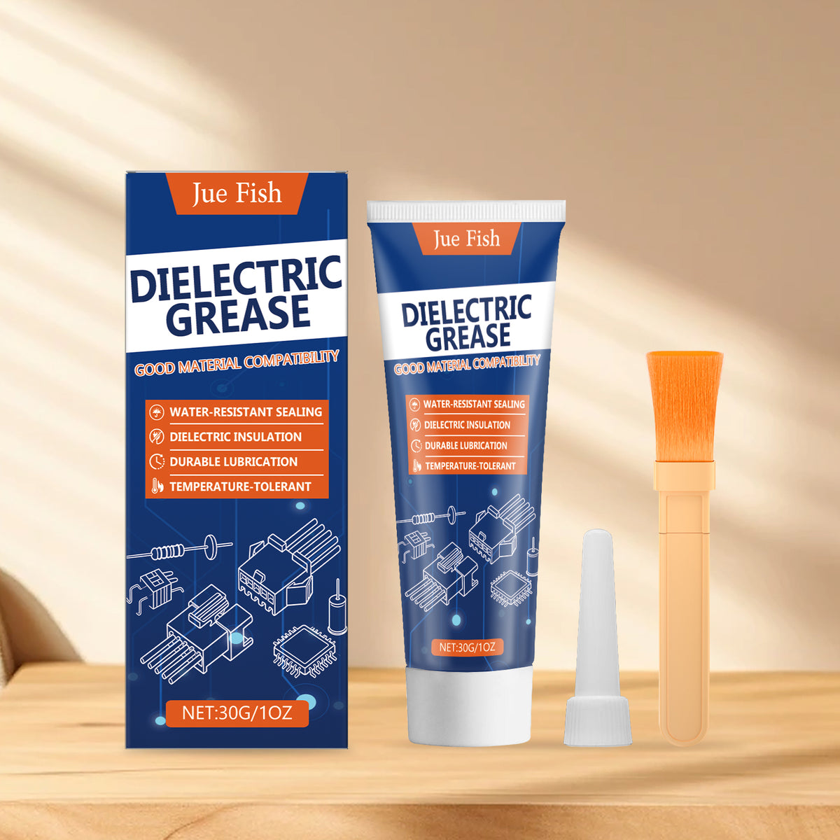 30g Dielectric Grease with Brush - Waterproof Insulation Lubricant