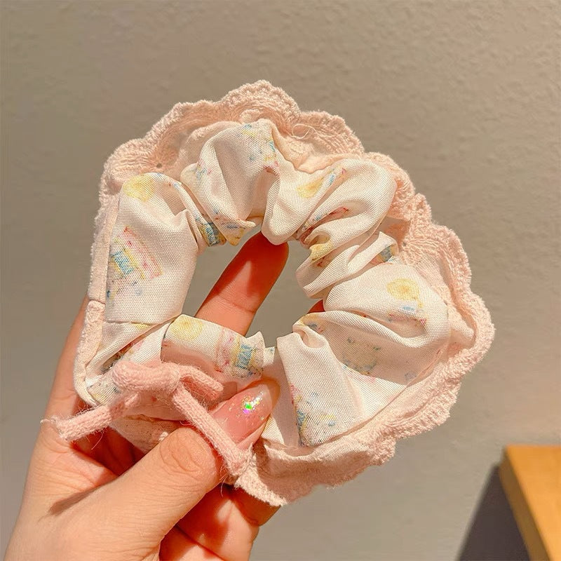 Summer Sweet Lace Scrunchie Hair Tie - Elegant Floral Hair Accessory