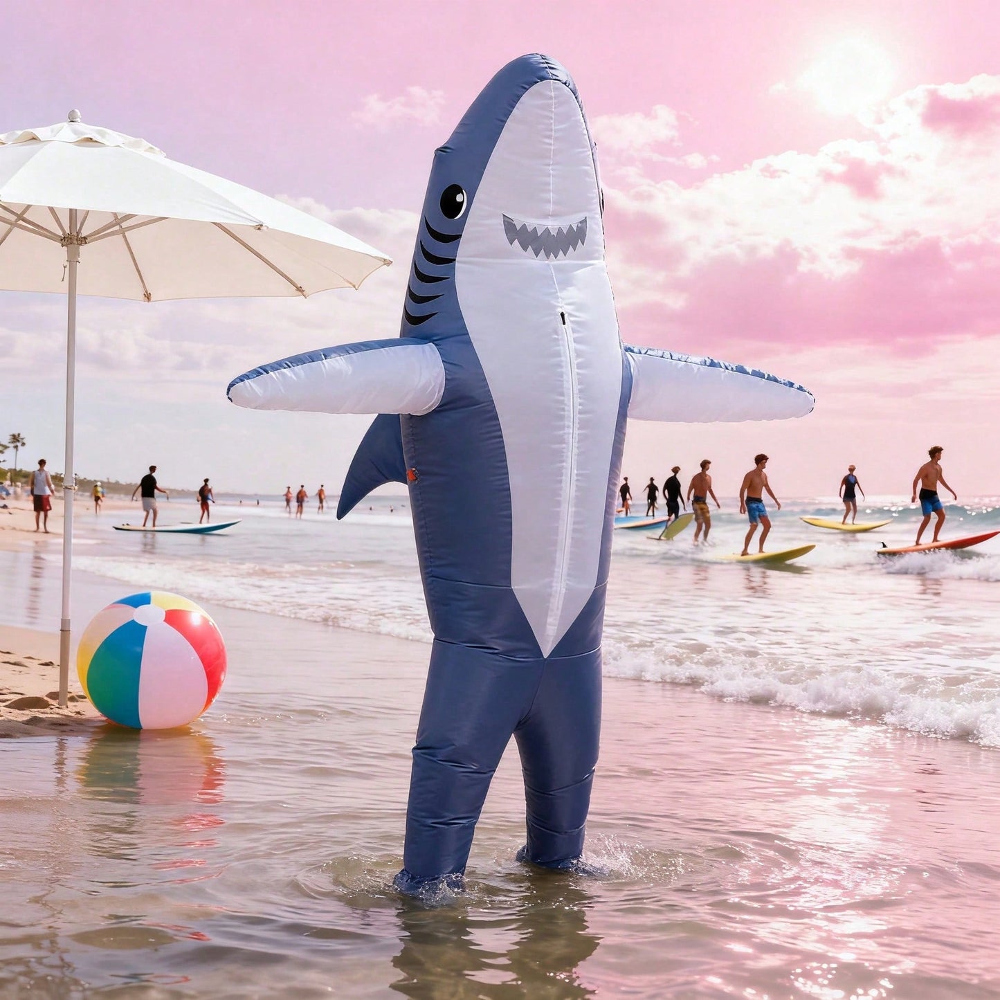 Shark Inflatable Costume for Adults - Funny Party Outfit