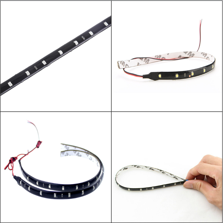 Waterproof 12'' 15 LED Car Motorcycle Underbody Light Kit - 12V DC, Multi-Color 6 Pack