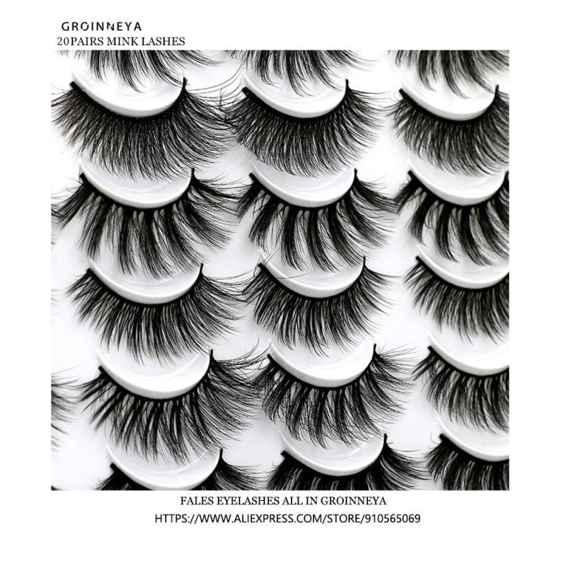 Self-Adhesive False Eyelashes 20 Pairs - Natural Look & Easy Application