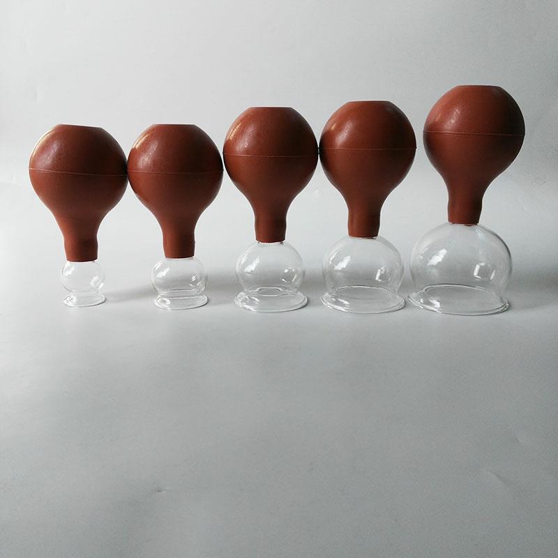 Rubber Ball Inhalation Cupping for Breast Massage & Lift - 5pcs