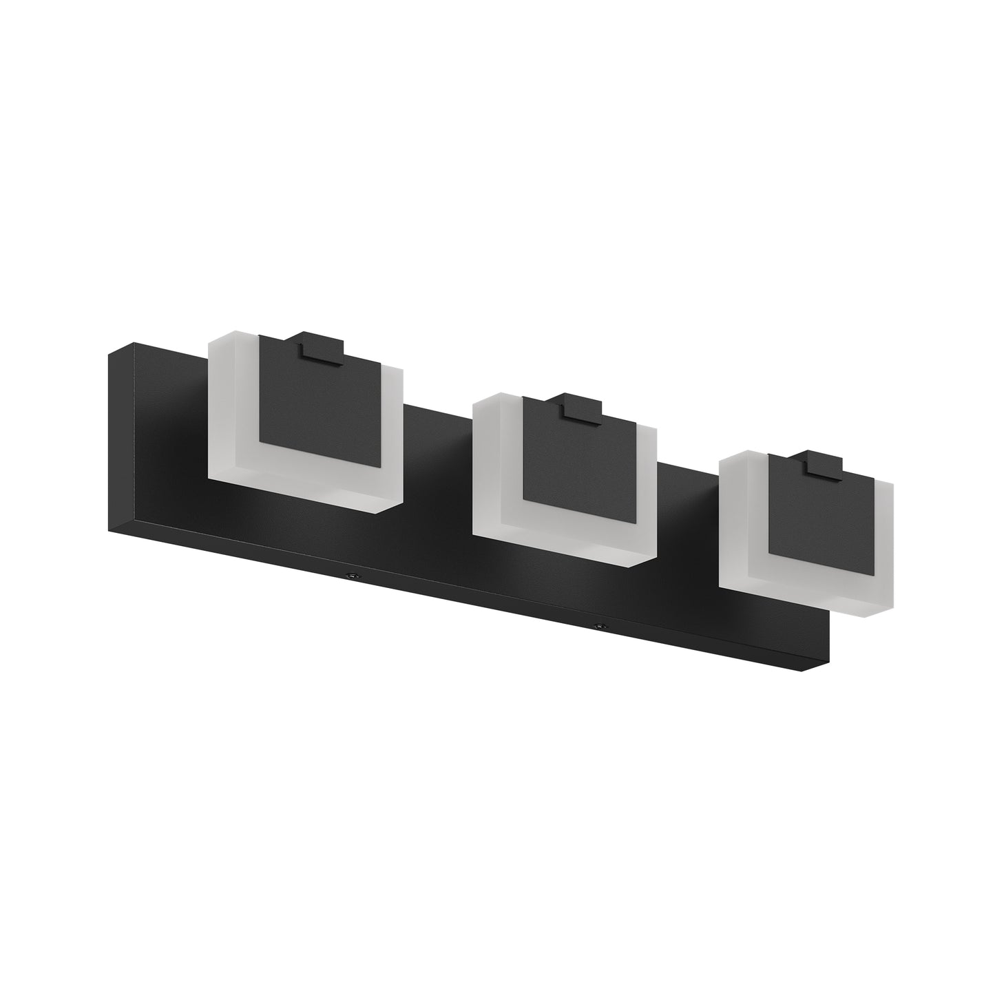 Modern Black LED Vanity Light Fixture - Up & Down Bathroom Lighting