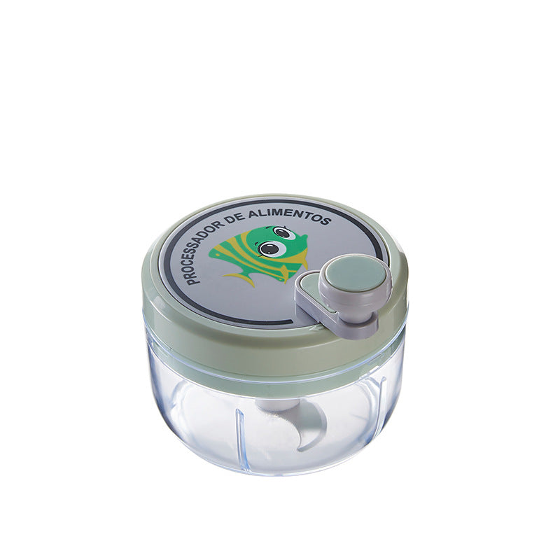 Manual Garlic Grinder Small Green Kitchen Tool for Cooking
