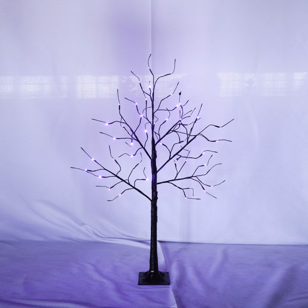 Halloween Ghost Trees Set with Purple LED Lights - 3 Sizes