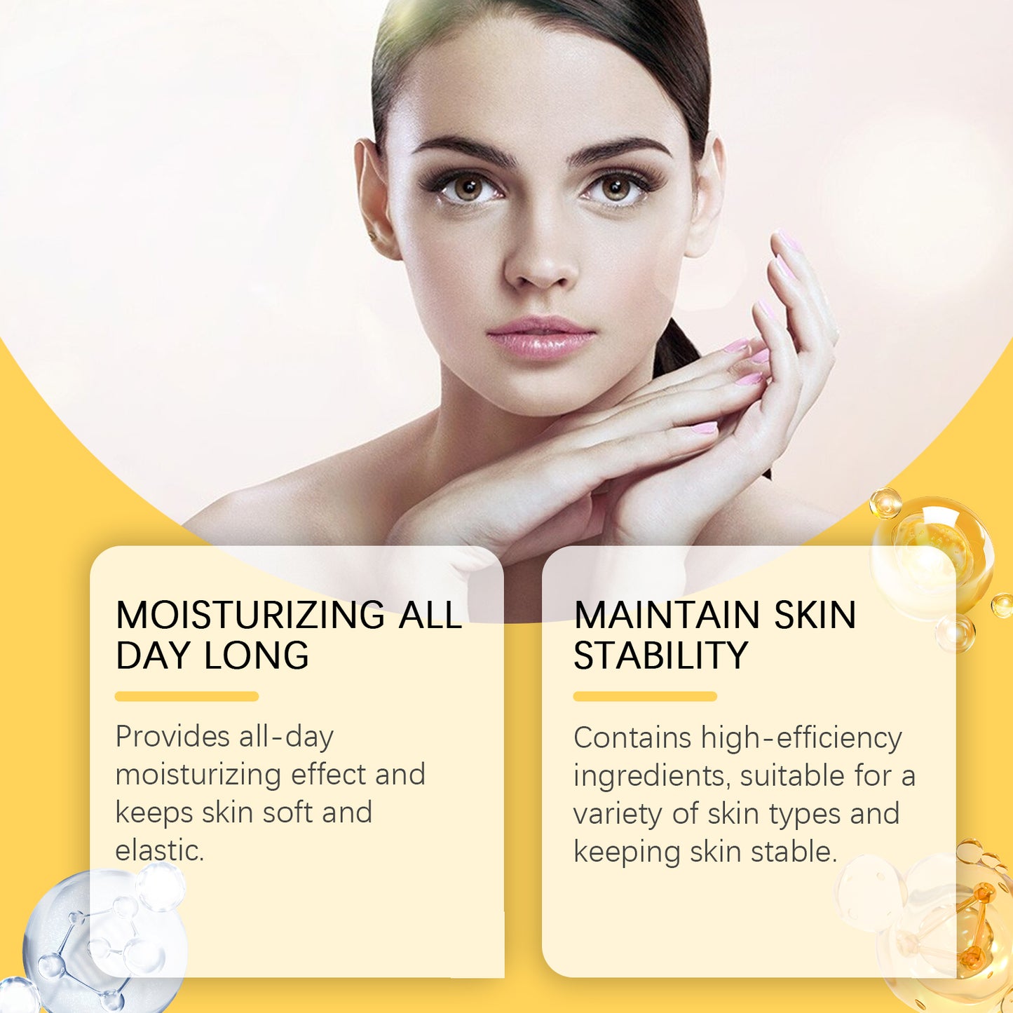 Brightening Facial Serum with Rose Oil & Hyaluronic Acid - 30ml