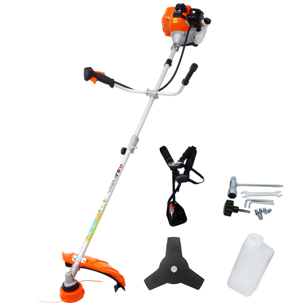 52cc Gasoline Lawn Mower with 2-in-1 Function, 10-inch Cutting Width, Rubber Handle