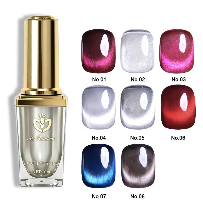 Deep Ocean Blue Magnetic Cat Eye Gel Polish - 10ml Shimmer Nail Varnish