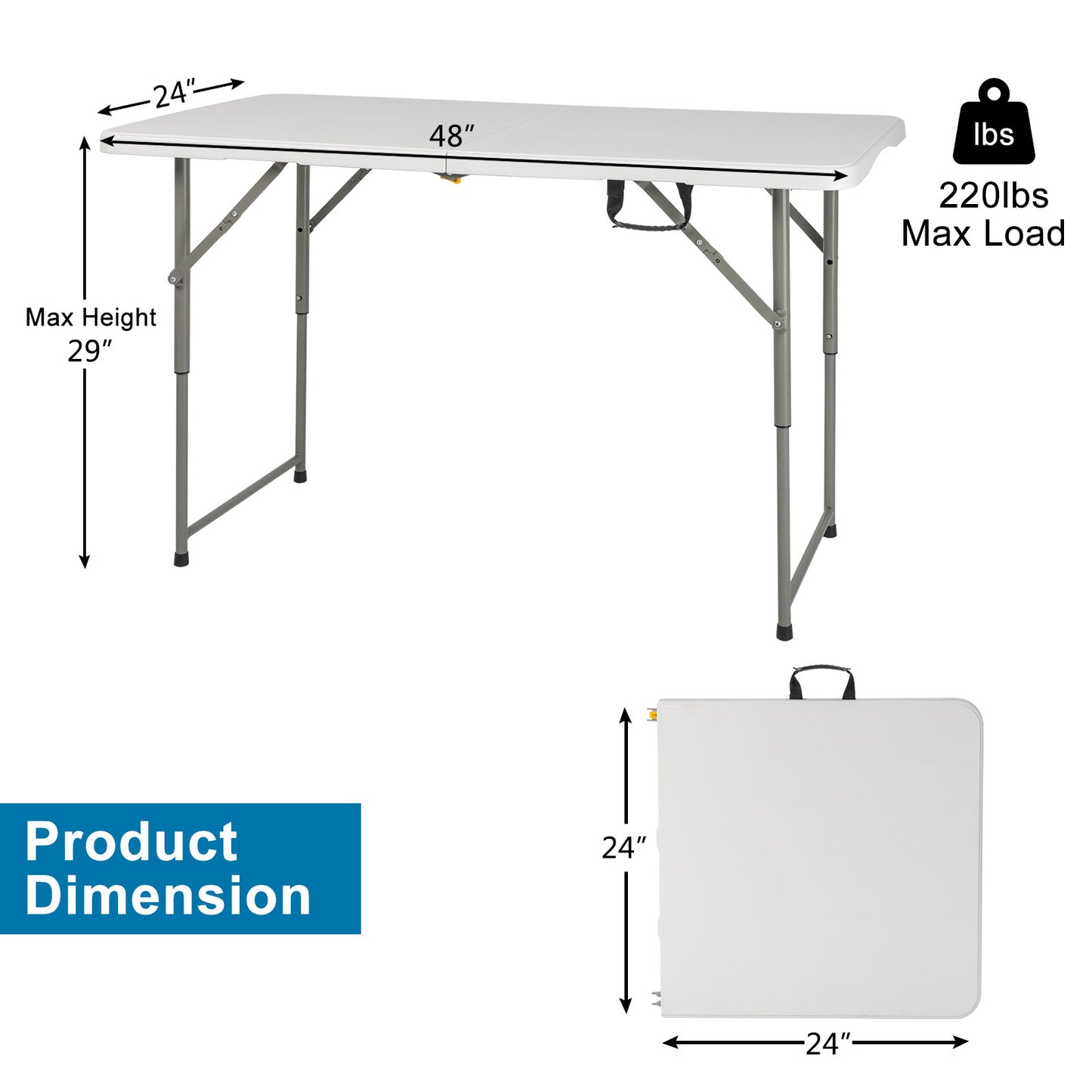 4 FT Folding Camping Table
