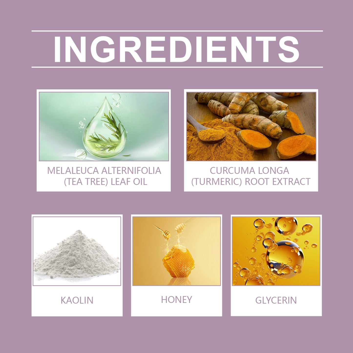 Brightening Facial Mask with Turmeric & Tea Tree Oil - Deep Moisturizing Care