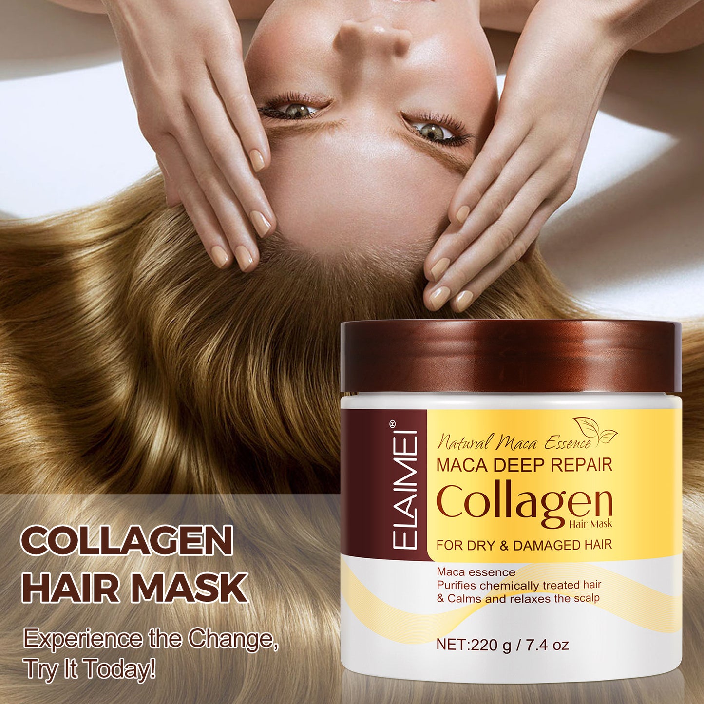 Maca Hair Mask 220g - Hair Treatment for Nourishing and Repairing