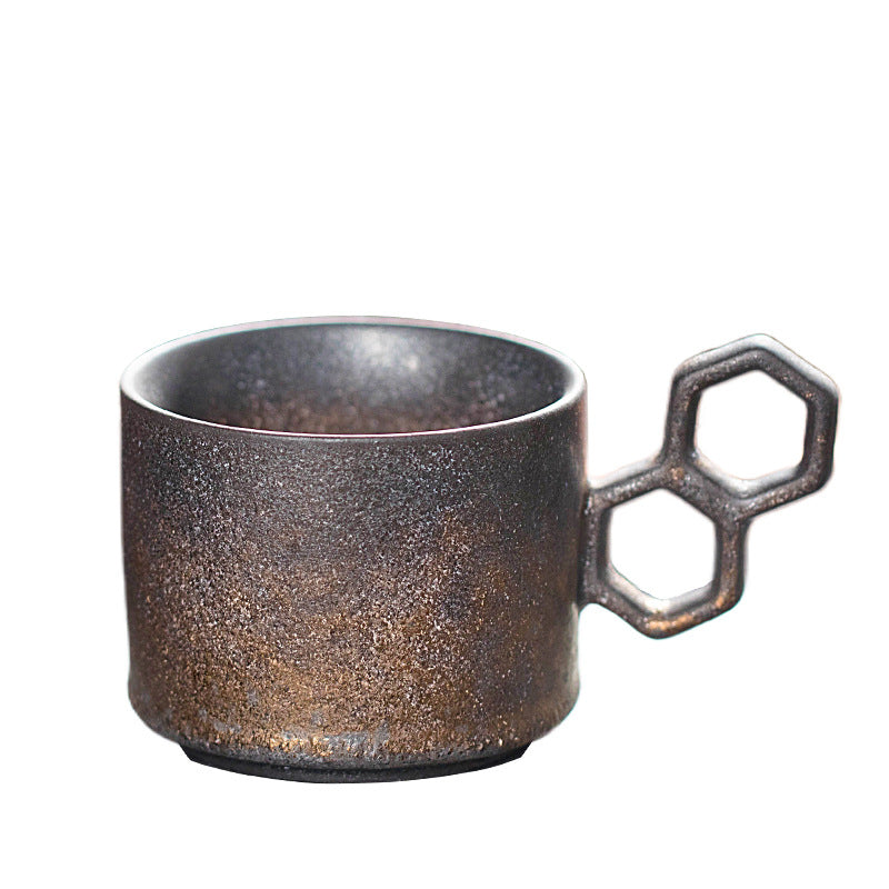 Vintage Ceramic Coffee Cup Set - Stackable Drinkware for Kitchen, 235ml