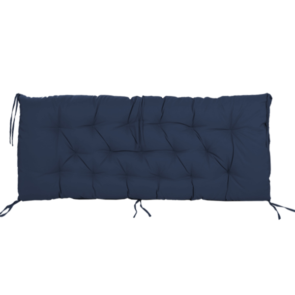Waterproof 70-Inch Outdoor Swing Cushion with Backrest - Dark Blue