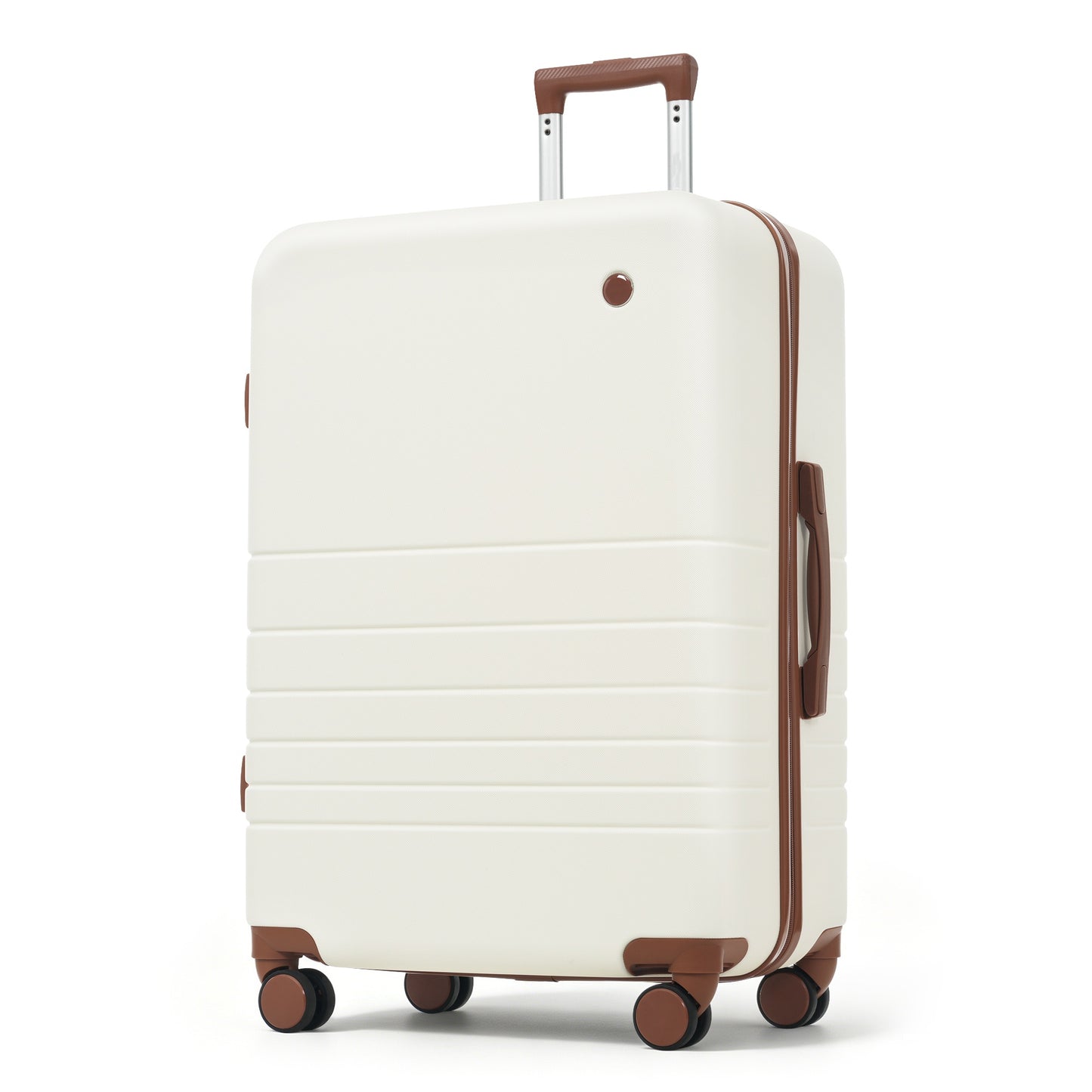4-Piece Luggage Set with USB Charging Ports - Ivory