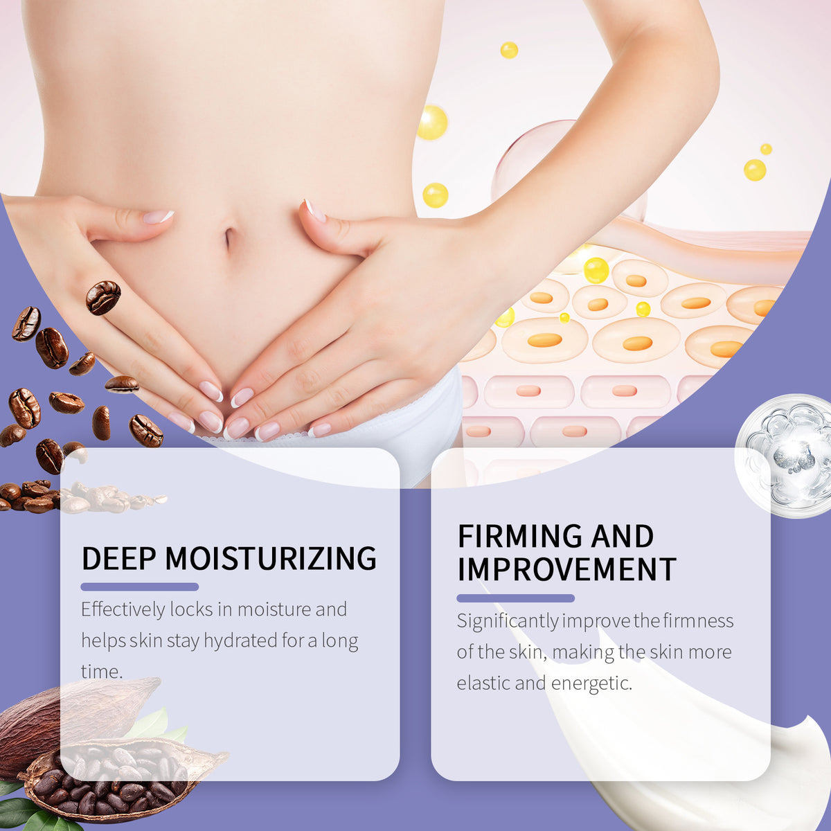 Hydrating Body Cream Moisturizer Nourishing Firming 50g