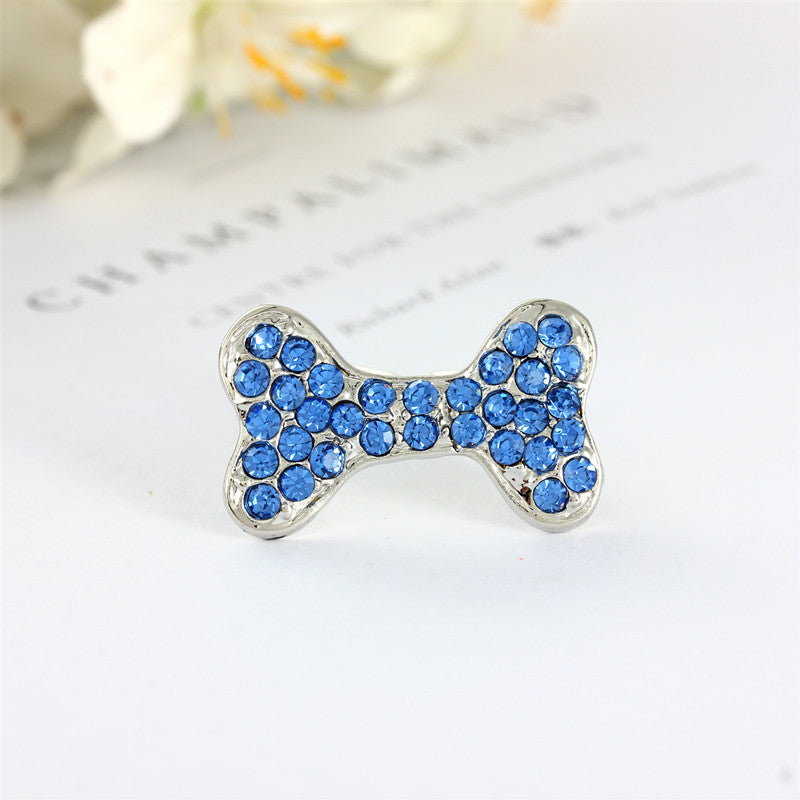 Versatile Rhinestone Dog Bone Hair Clip - Colorful Hair Accessory for Pets & Hair Styling