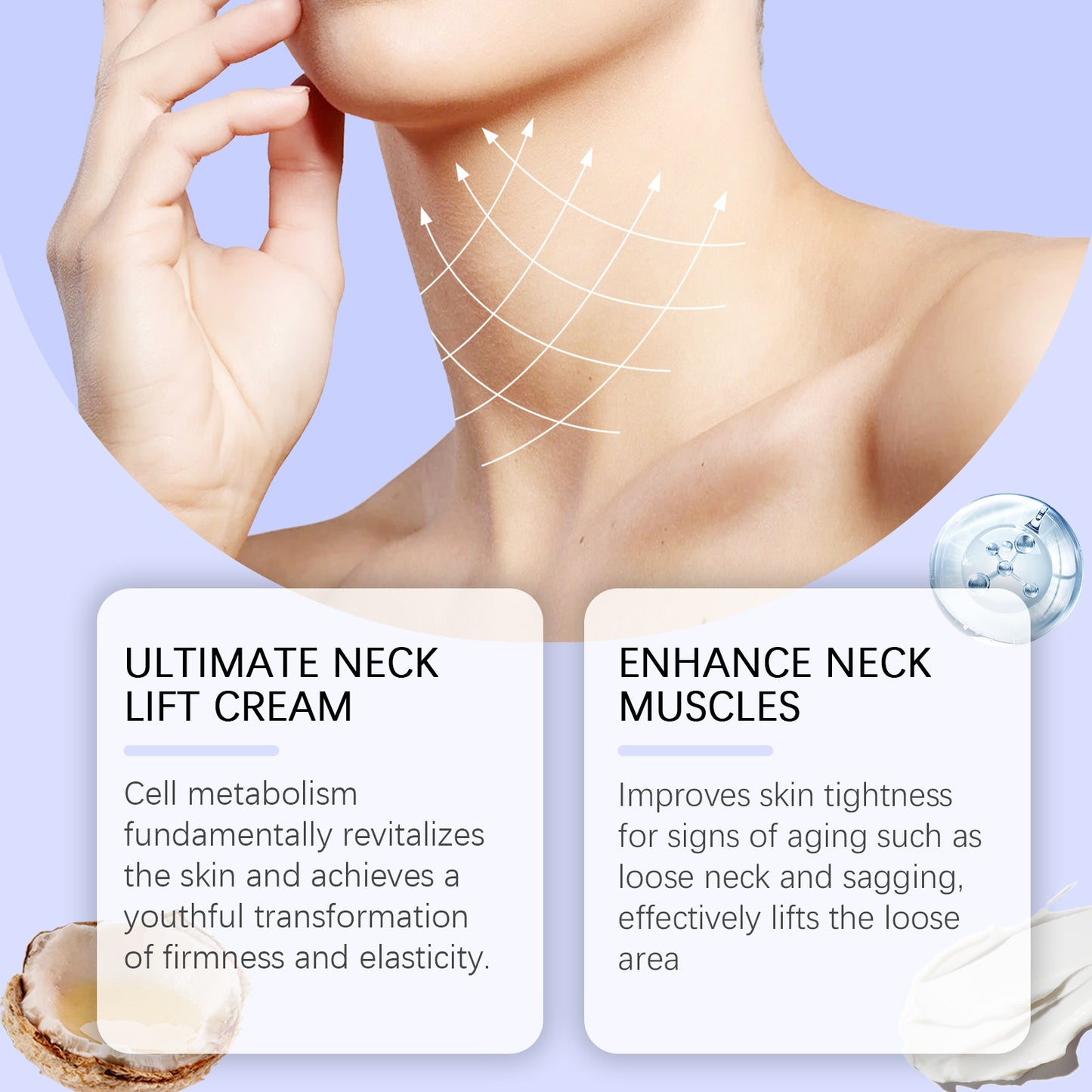 Neck Firming Cream - Nourishing Skincare with Hyaluronic Acid & Coffee Extract