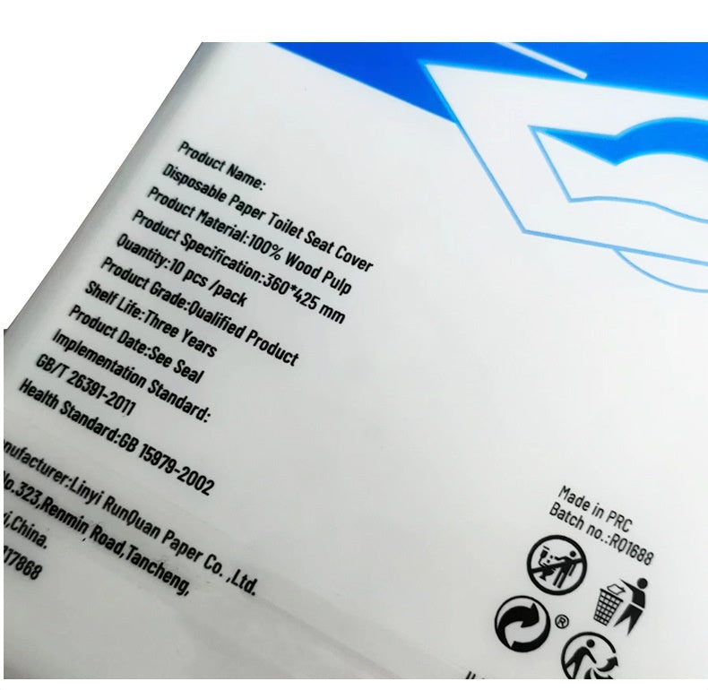 Disposable Portable Toilet Mat 36x42.5cm Blue 10 Pieces Pack