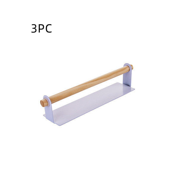 Adhesive Wall Hanging Towel Rack - Punch-Free Metal Kitchen Bathroom Organizer