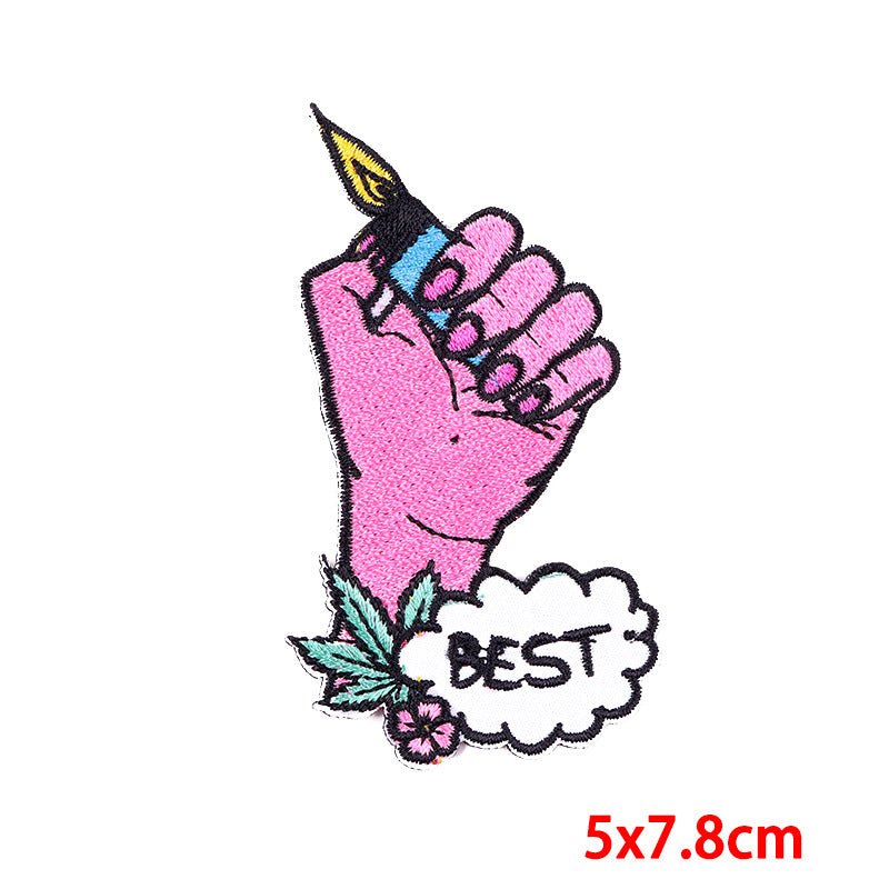 Embroidered Punk Skull Patch Iron-On Clothing Accessories - Multiple Colors