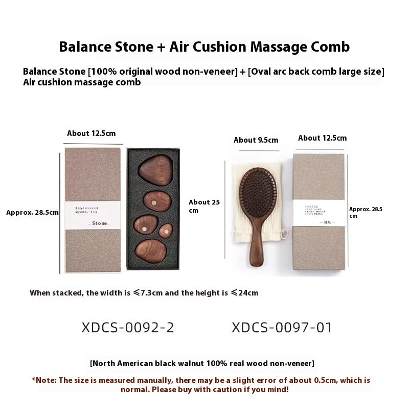 Creative Wooden Balance Rock Decor Set - Housewarming Gift for Home & Garden