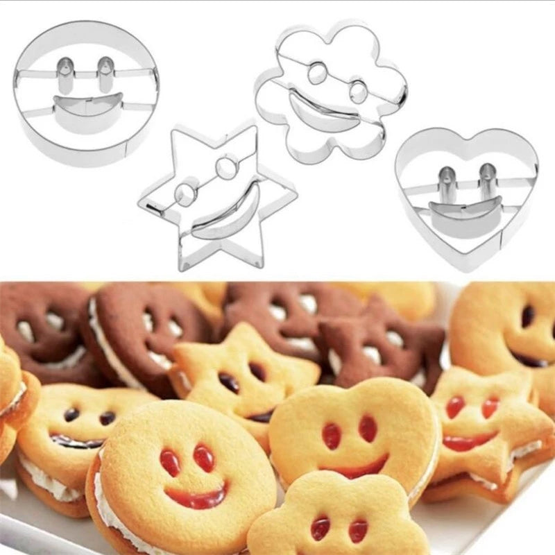 Stainless Steel Biscuit Mold Set - Modern Minimalist Cookie Cutter Pack