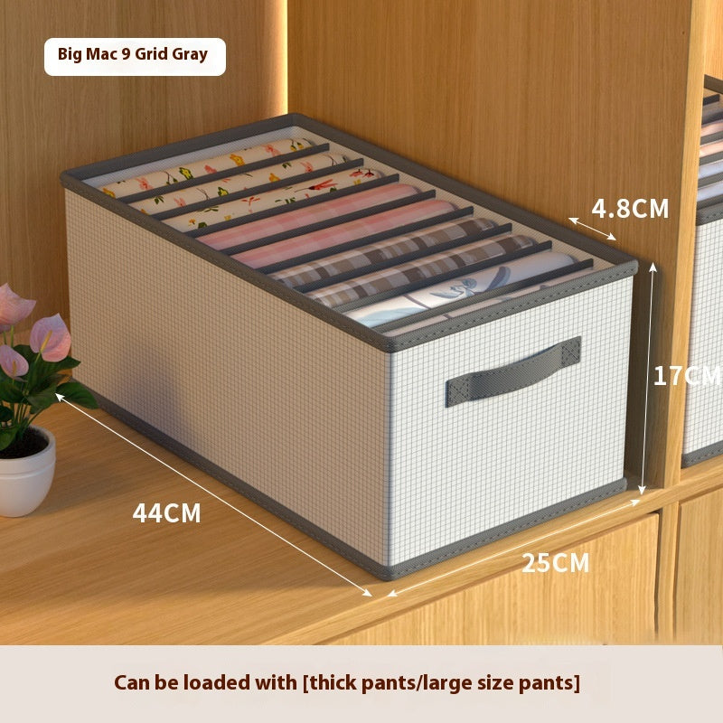 Multi-Grid Bedroom Clothes Storage Box Foldable Stackable Wardrobe Organizer