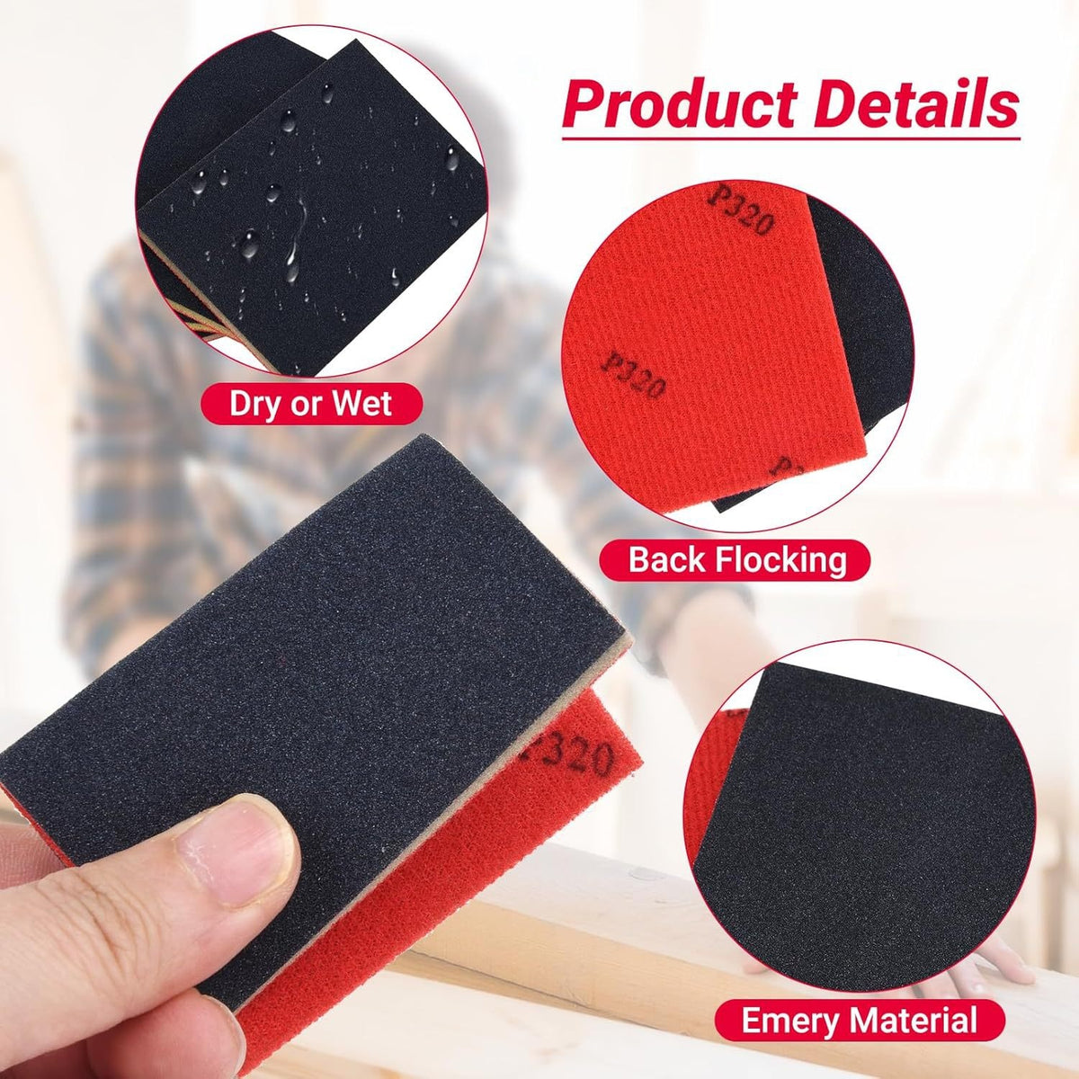Sandpaper and Sponge Combo Pack - Multi-Size Home & Garden Abrasive Set