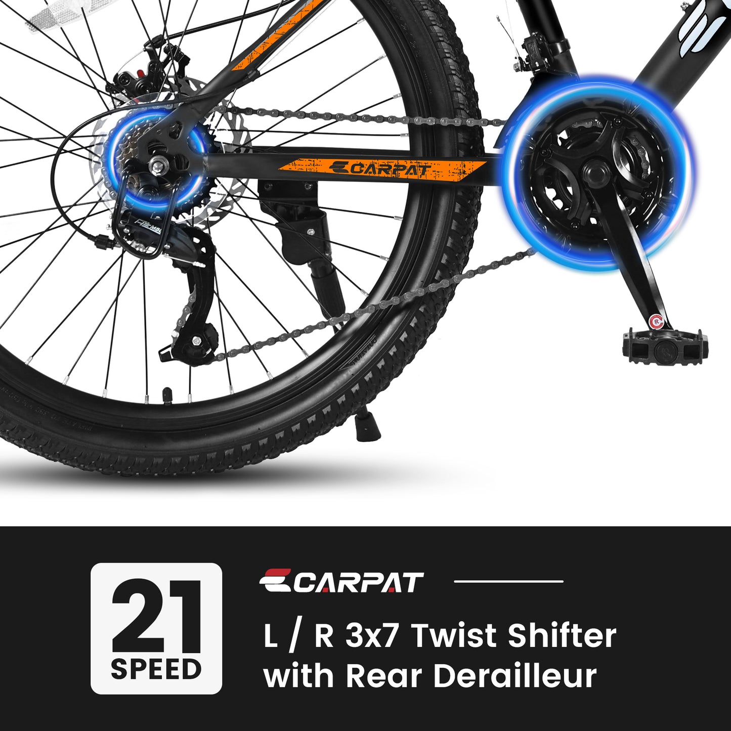 26 Inch Mountain Bike with Shimano 21 Speeds & Disc Brakes