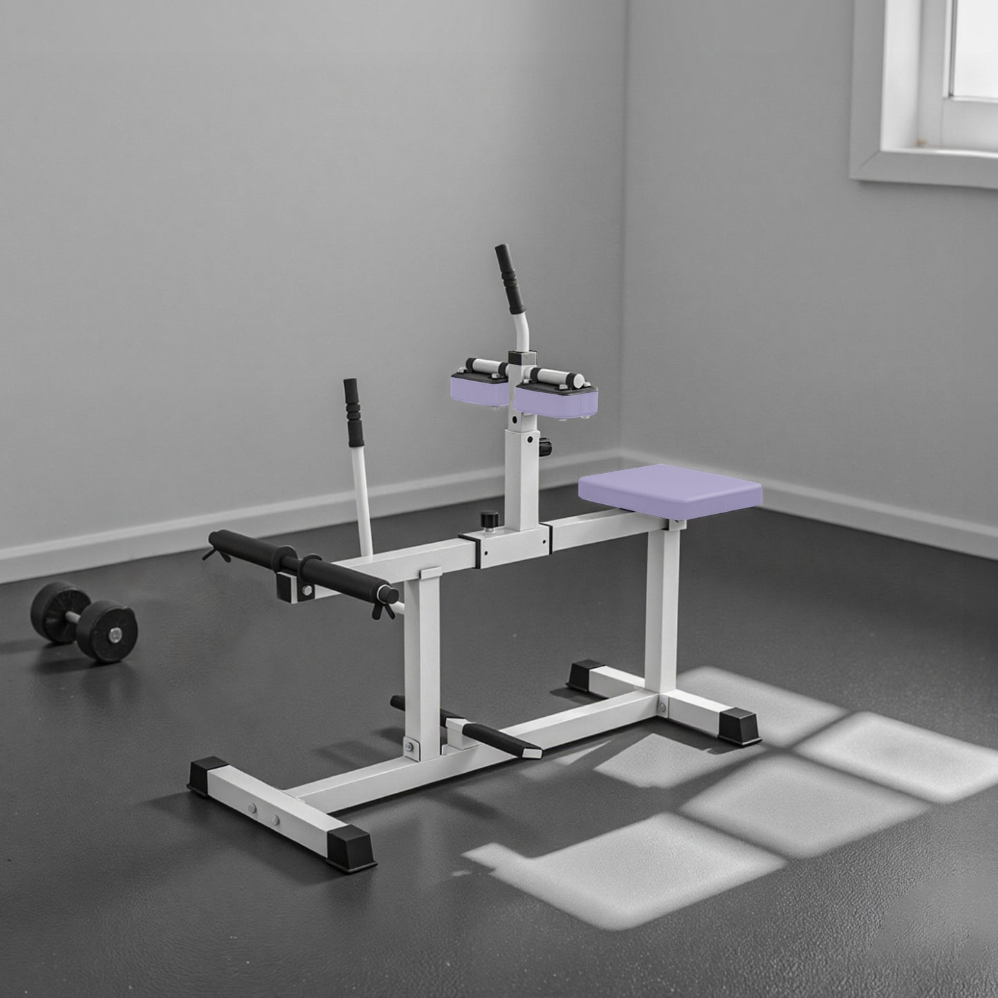 Adjustable Steel Calf Raise Machine for Strength Training - Purple