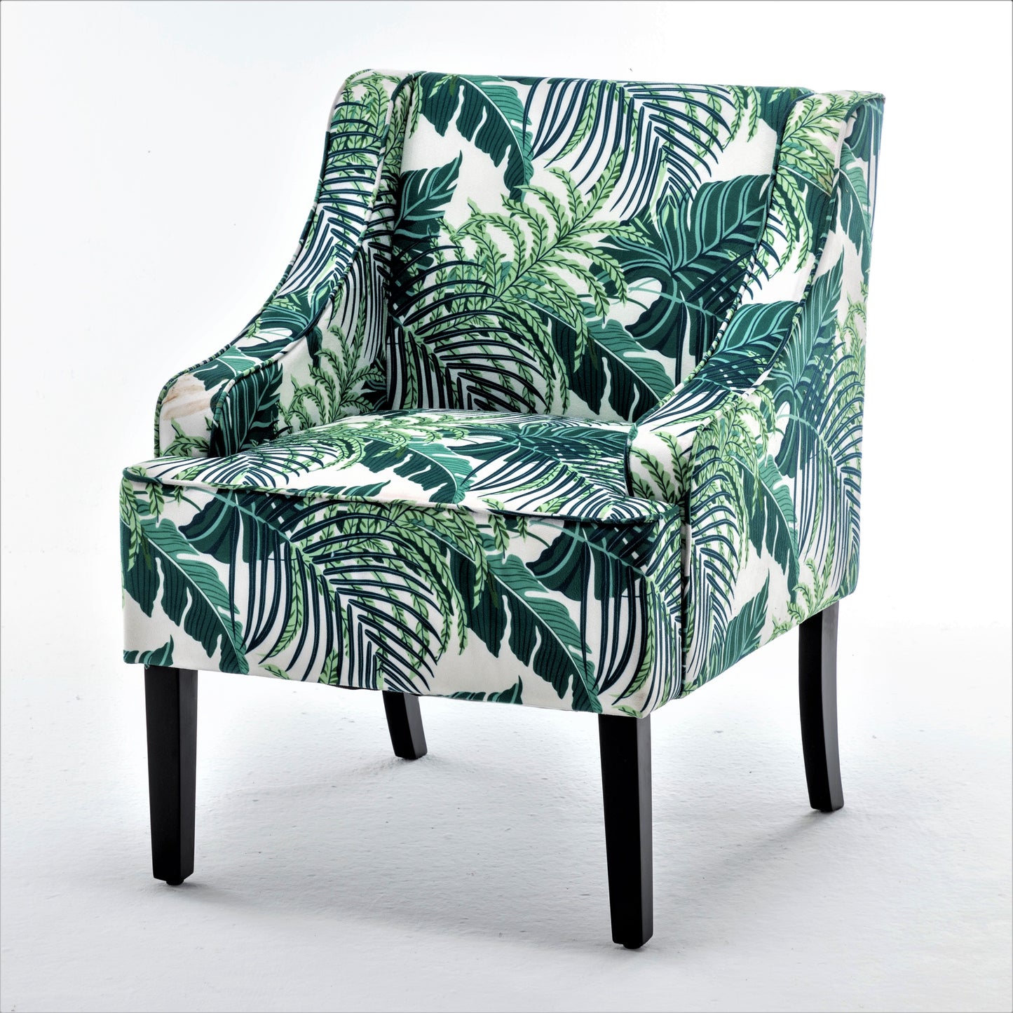 Versatile Upholstered Side Chair, Solid Wood Frame With Recessed