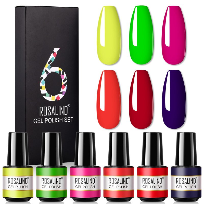 Glitter Nail Polish Set - 6 Piece Gel Kit
