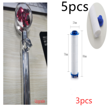 High Pressure Turbo Shower Head with Water Saving Feature & 360° Fan Extension