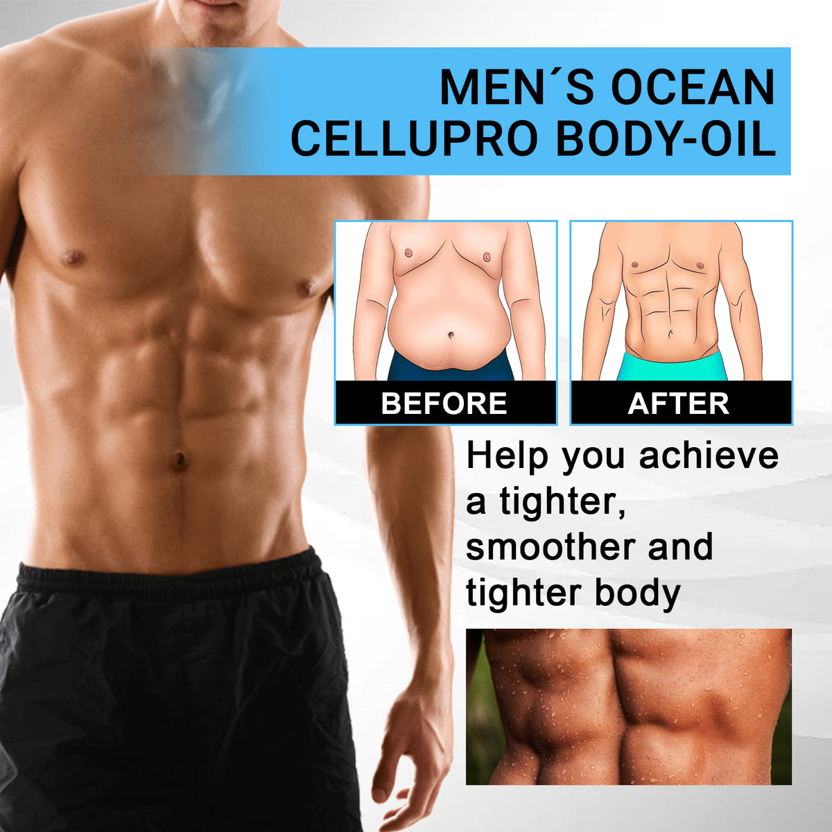 Men's Firming Body Oil Reinforced