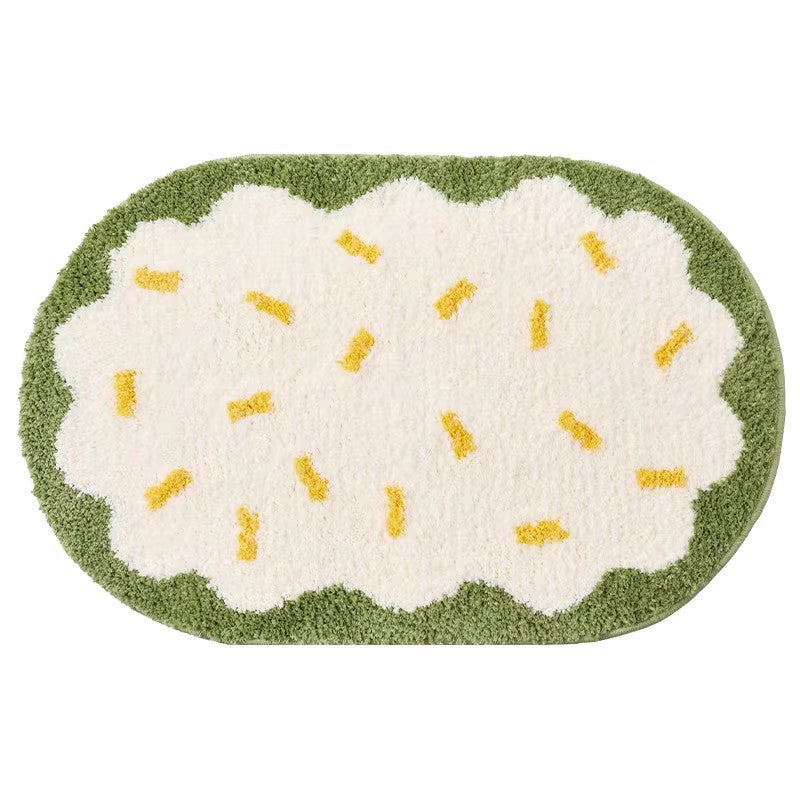 Absorbent Bathroom Floor Mat Geometric Pattern Non-Slip Home Ground Rug