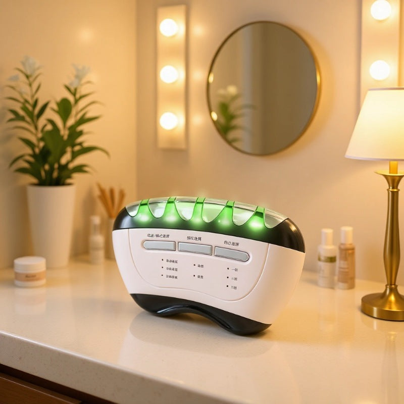 Pink LED Facial Massage Device for Skin Tightening & Wrinkle Reduction