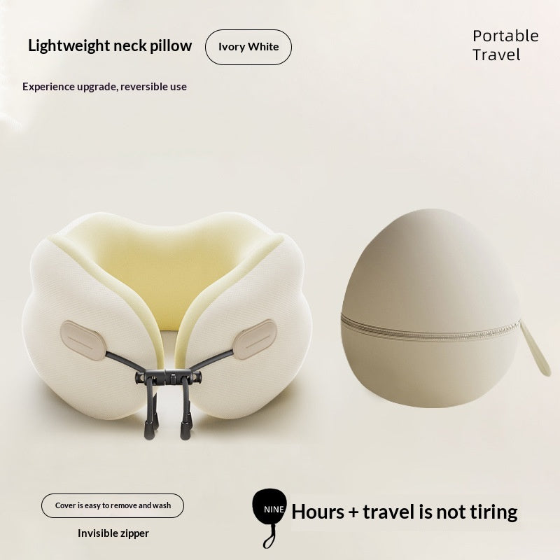 Memory Foam U-Shaped Neck Pillow with Portable Storage Bag for Travel