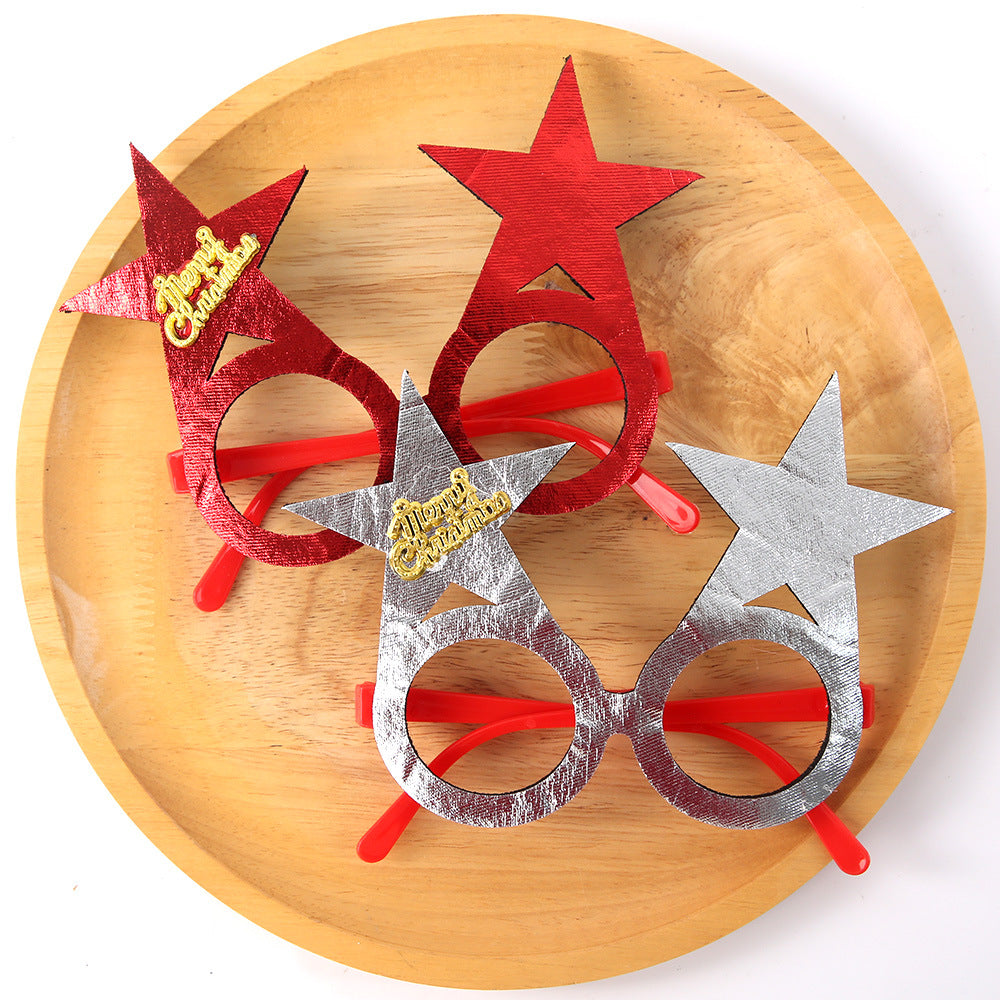 Christmas Snowflake Glasses - Festive Party Props for Holiday Celebration