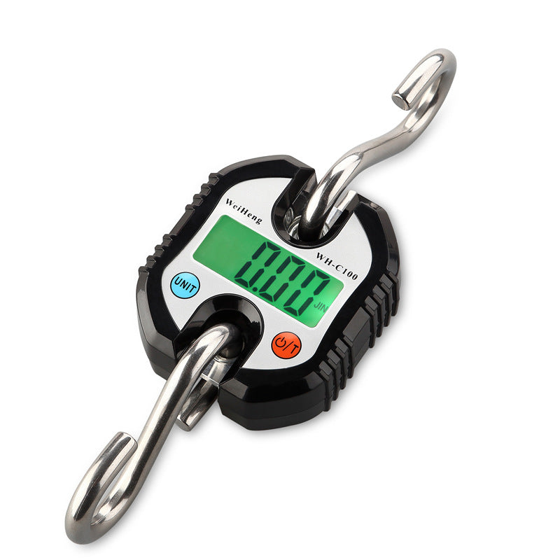 Mini Crane Scale Hanging Scale for Livestock and Poultry - Black or Orange