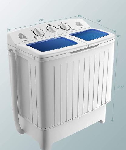 Compact Twin Tub Washing Machine - 20 Lbs for Home Use