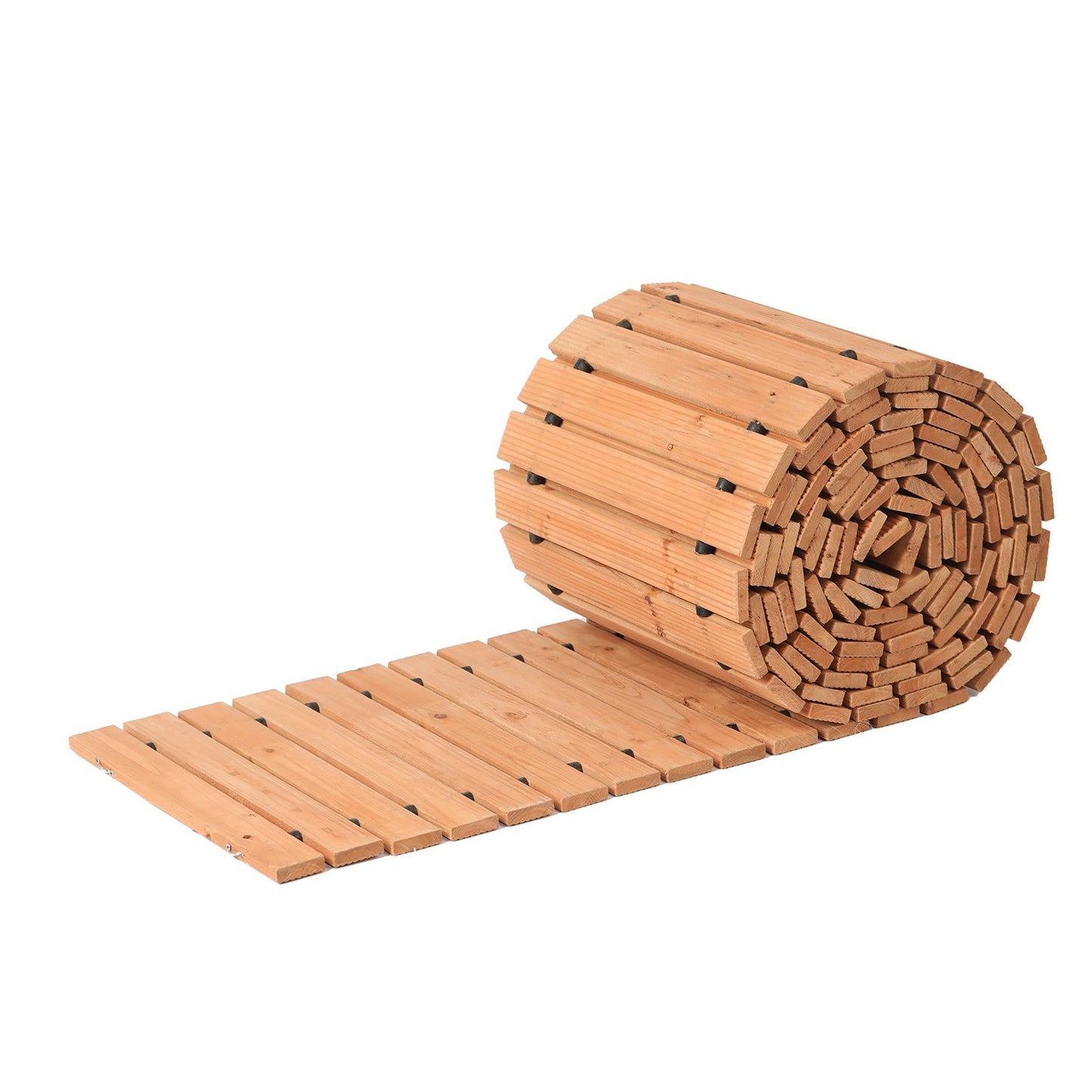 16 Ft Wooden Garden Pathway - Outdoor Walkway with Cedar Slats